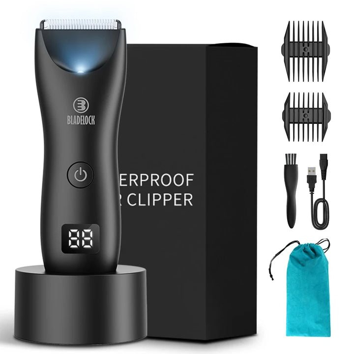 Professional Groin & Body Hair Trimmer – Rechargeable Ceramic Clipper