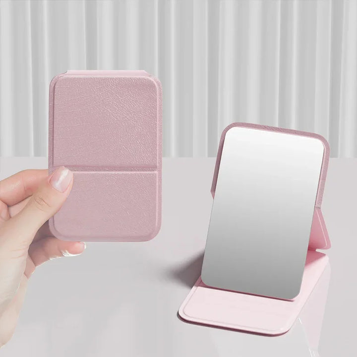 Portable Folding Makeup Mirror – Adjustable Tabletop Design
