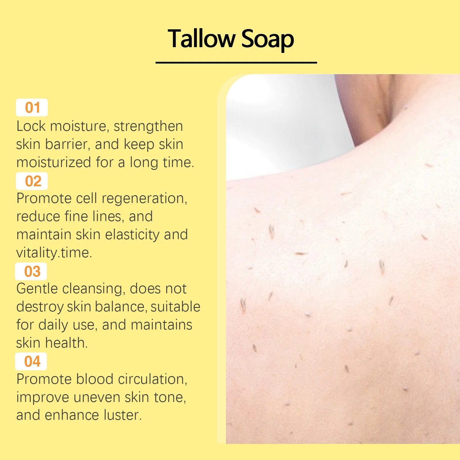 Oceaura Beef Tallow Bath Soap – Pore Cleansing & Moisturizing