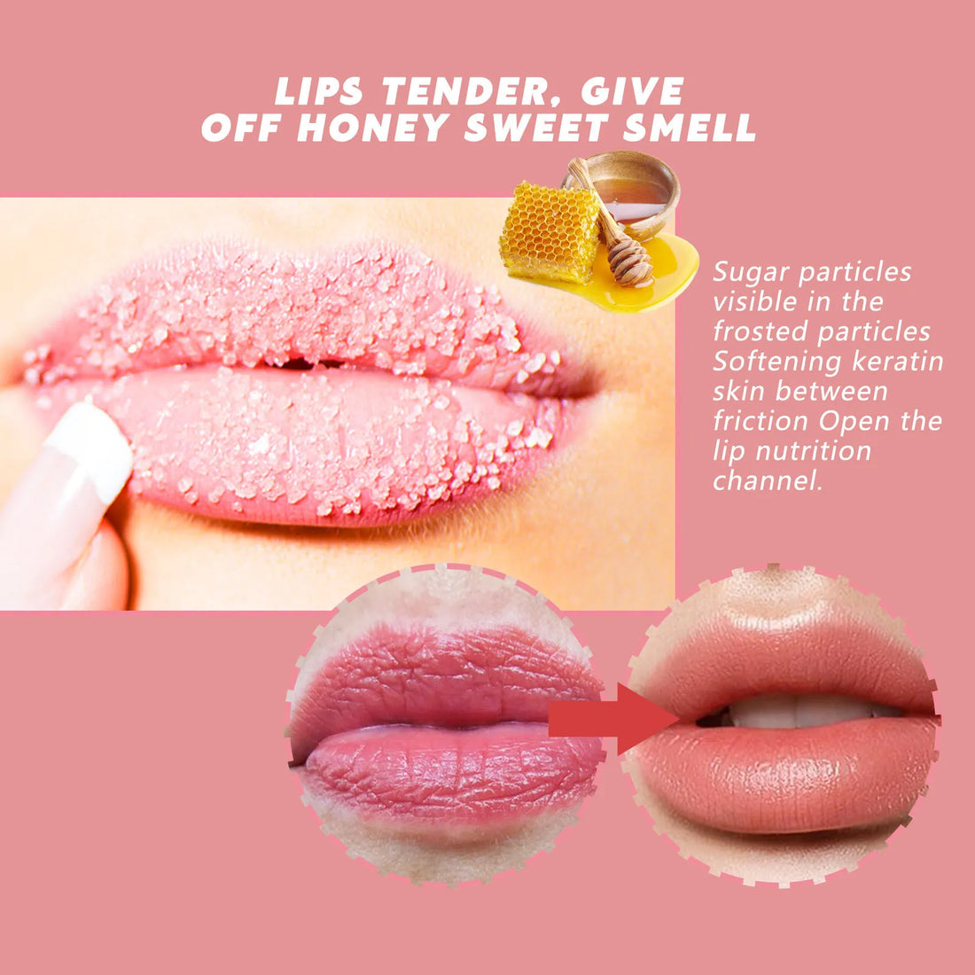 Eelhoe Peach Lip Scrub – Exfoliating & Nourishing