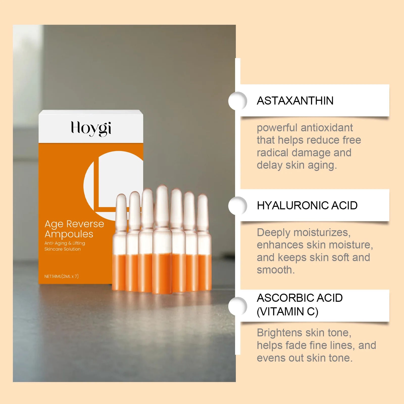 Hoygi Wrinkle Remove & Firming Ampoule Serum 2mlx7