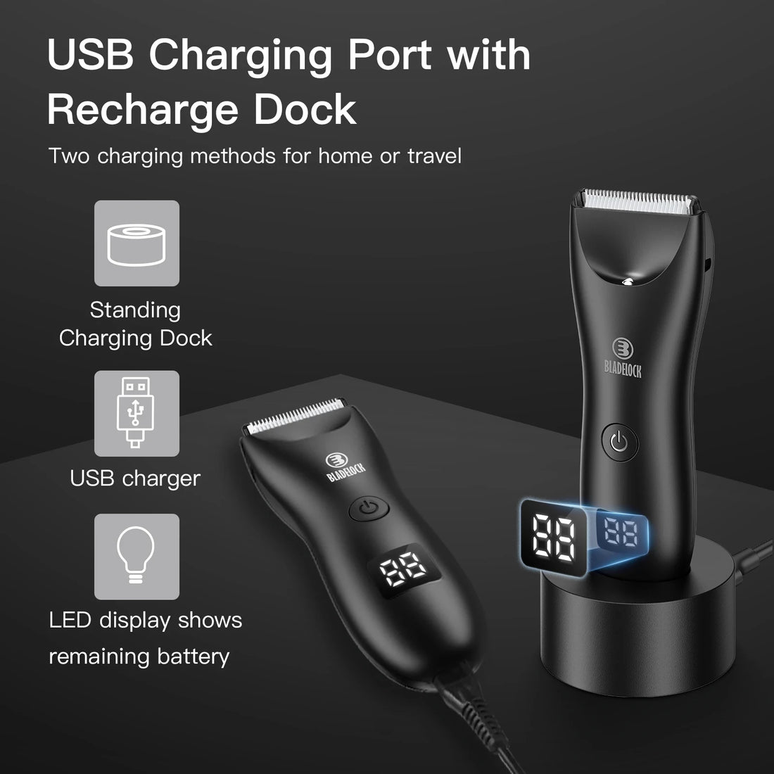Professional Groin & Body Hair Trimmer – Rechargeable Ceramic Clipper