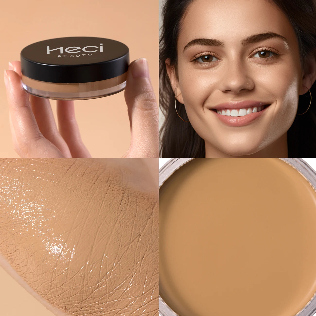 Waterproof Full-Coverage Matte Foundation & Bronzer Cream