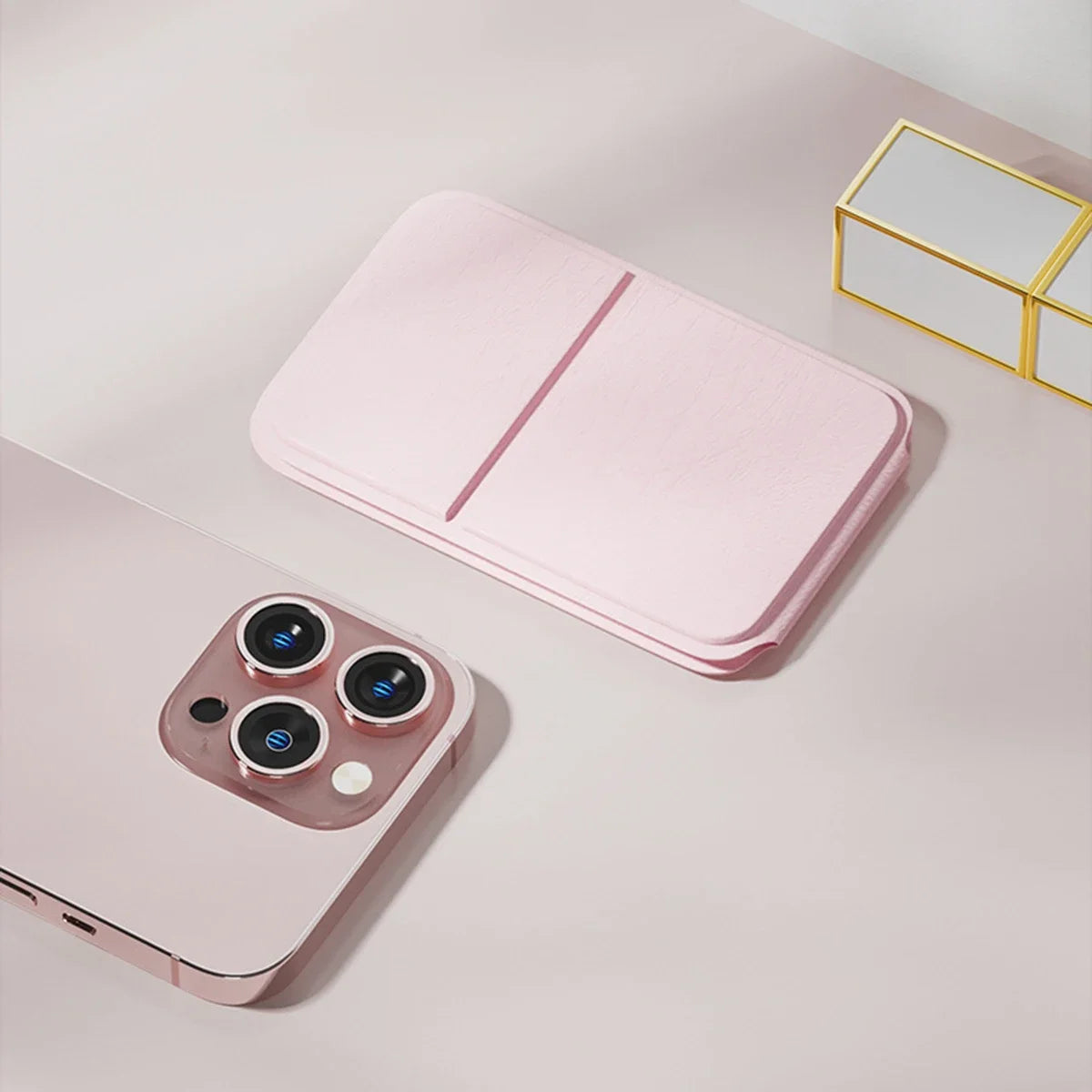 Portable Folding Makeup Mirror – Adjustable Tabletop Design