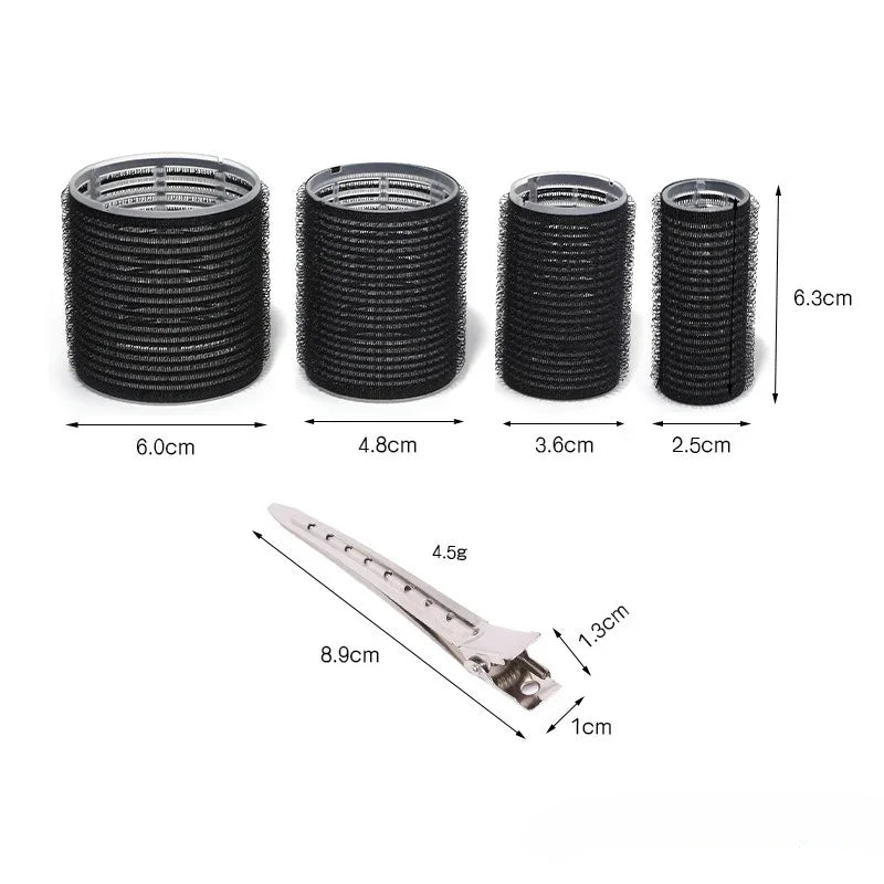 28pcs Hair Roller Set – Self-Grip Curlers & Metal Clips