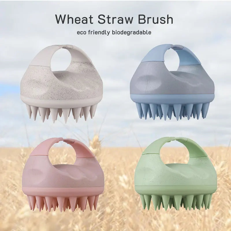 Biodegradable Scalp Brush Massager – Silicone Shampoo Scrubber