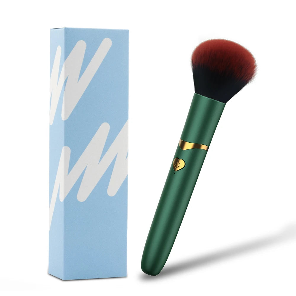 2-in-1 Electric Foundation Brush – Rechargeable Vibration Makeup Tool