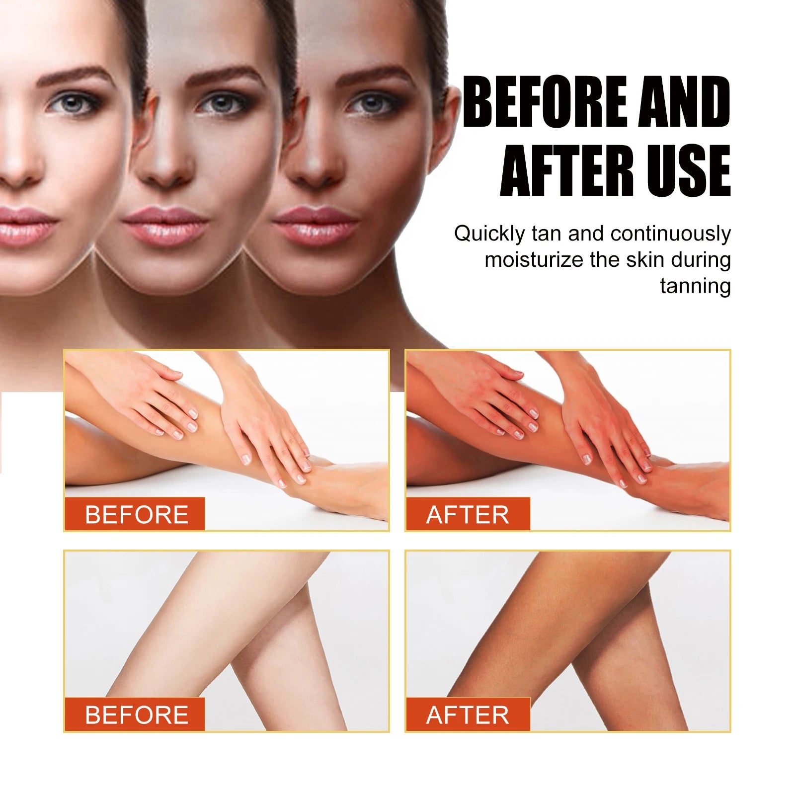 EELHOE Tanning Gel – Fast Natural Bronzer & Skin Moisturizer