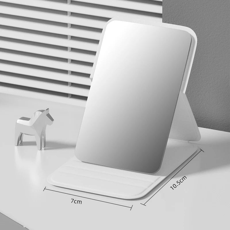 Portable Folding Makeup Mirror – Adjustable Tabletop Design