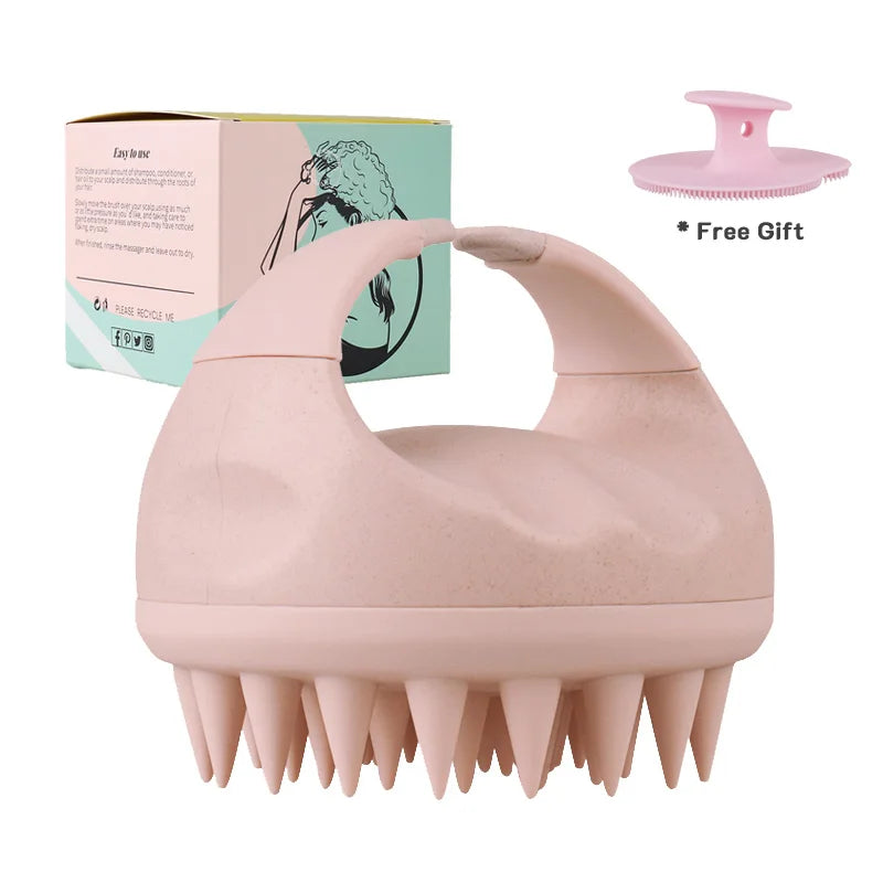 Biodegradable Scalp Brush Massager – Silicone Shampoo Scrubber