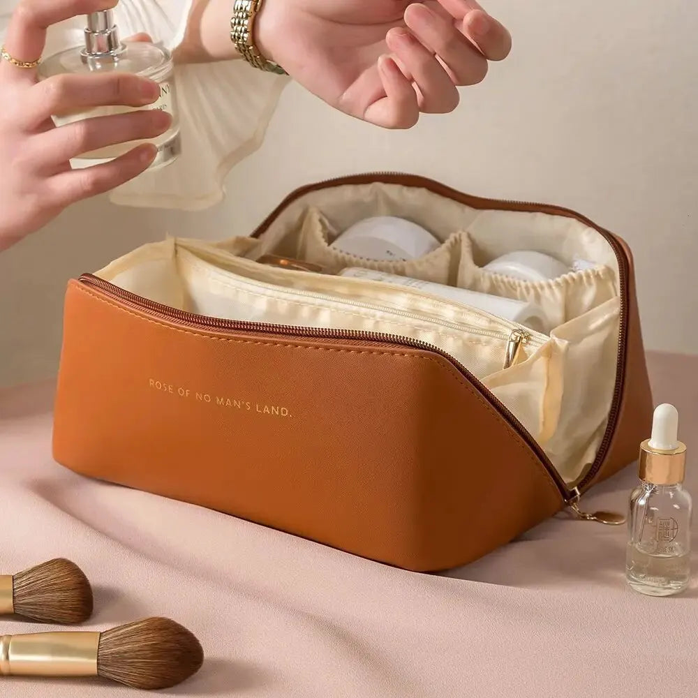 Luxury Makeup Organizer Bag with Zip – Travel Cosmetic Case