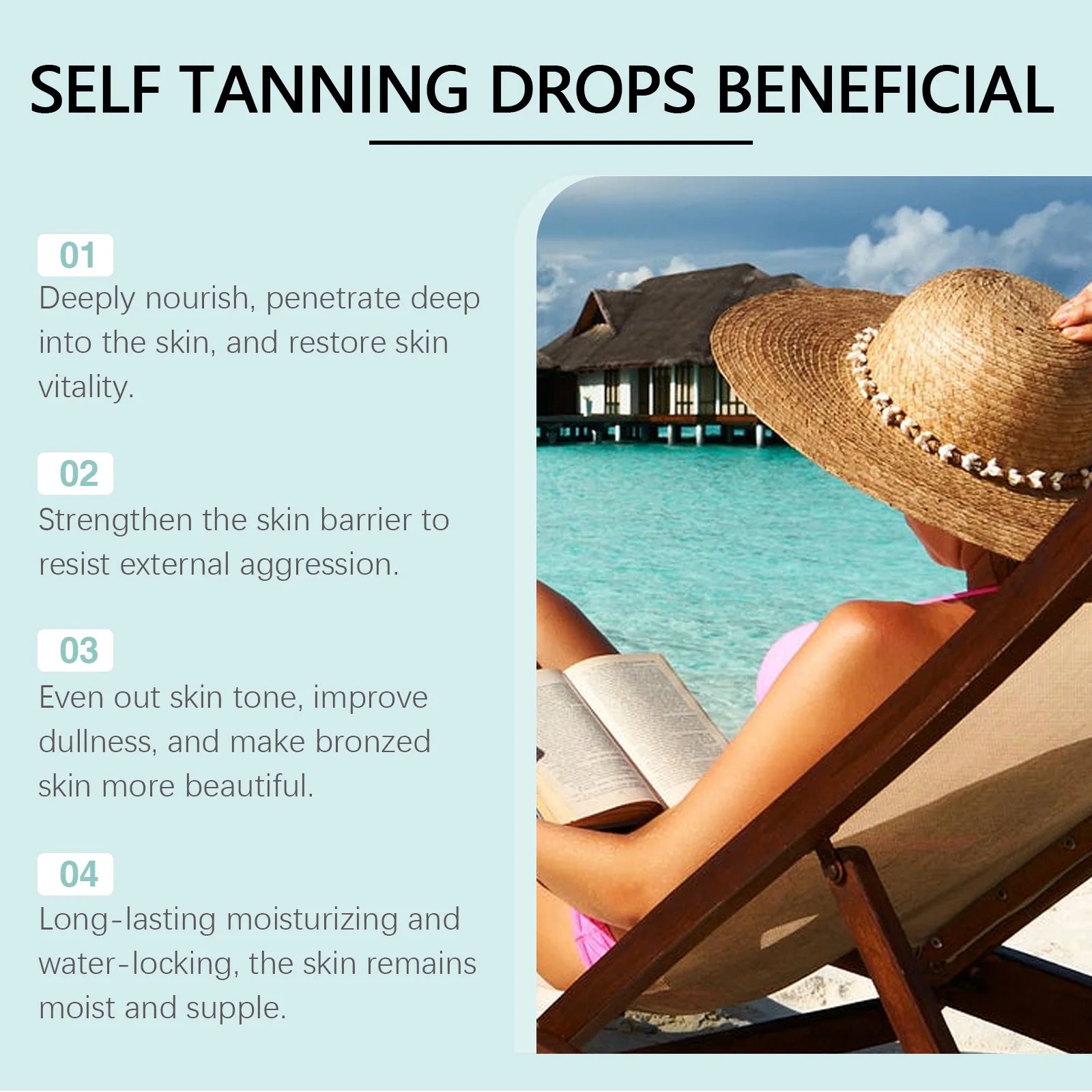 Tanning Drops Serum – Natural Glow & Long-Lasting Bronzer