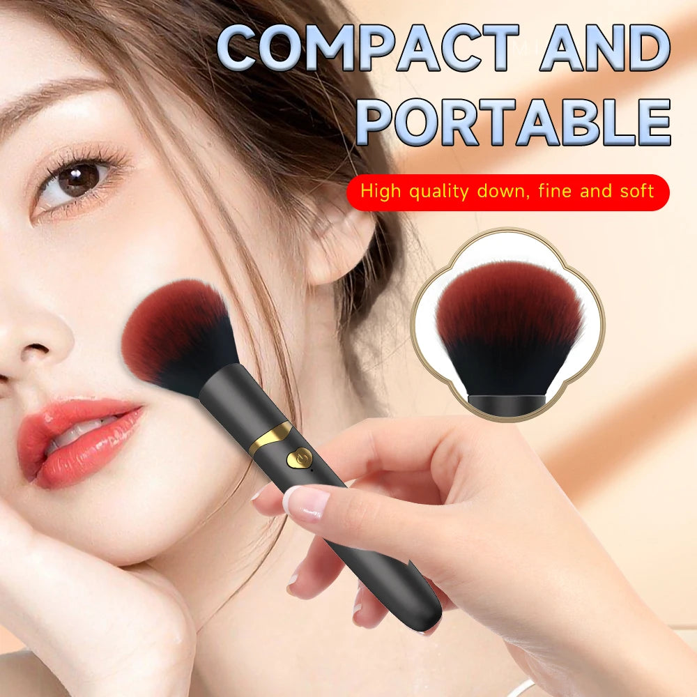 2-in-1 Electric Foundation Brush – Rechargeable Vibration Makeup Tool