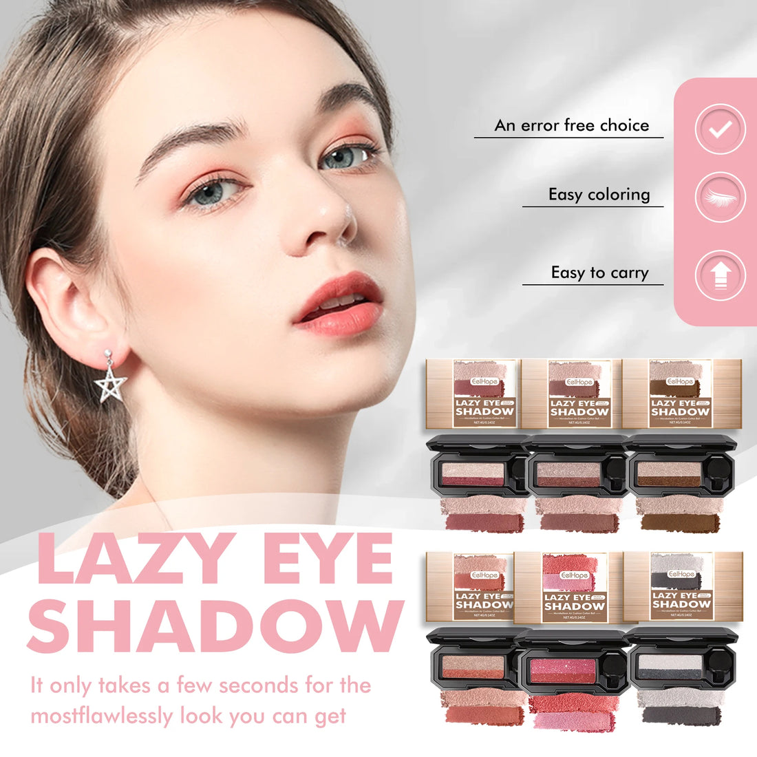 Two-Color Matte Eyeshadow Tray – Korean Cosmetics