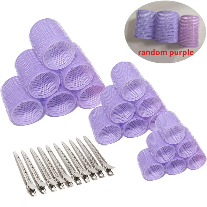 28pcs Hair Roller Set – Self-Grip Curlers & Metal Clips