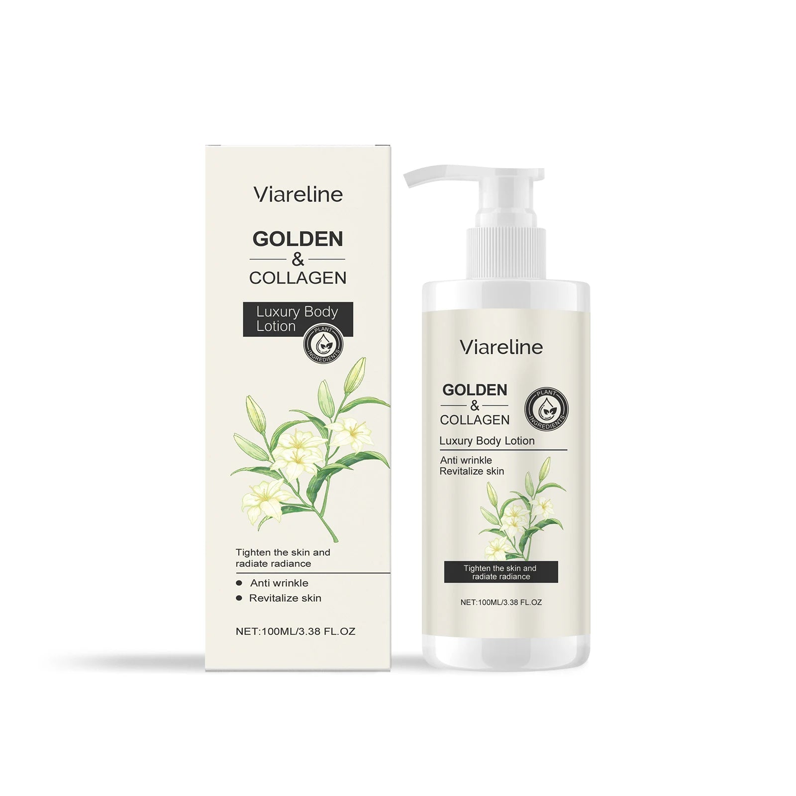 Viareline Collagen Floral Body Lotion – Moisturizing & Anti-Wrinkle