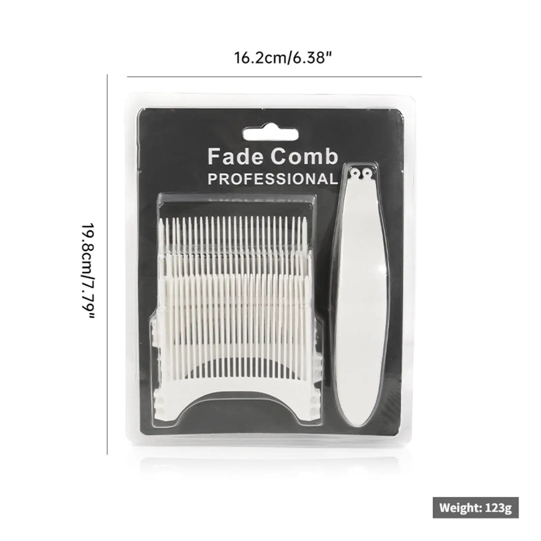 Barber Positioning Haircut Comb – Curved Flat Top Fade Comb