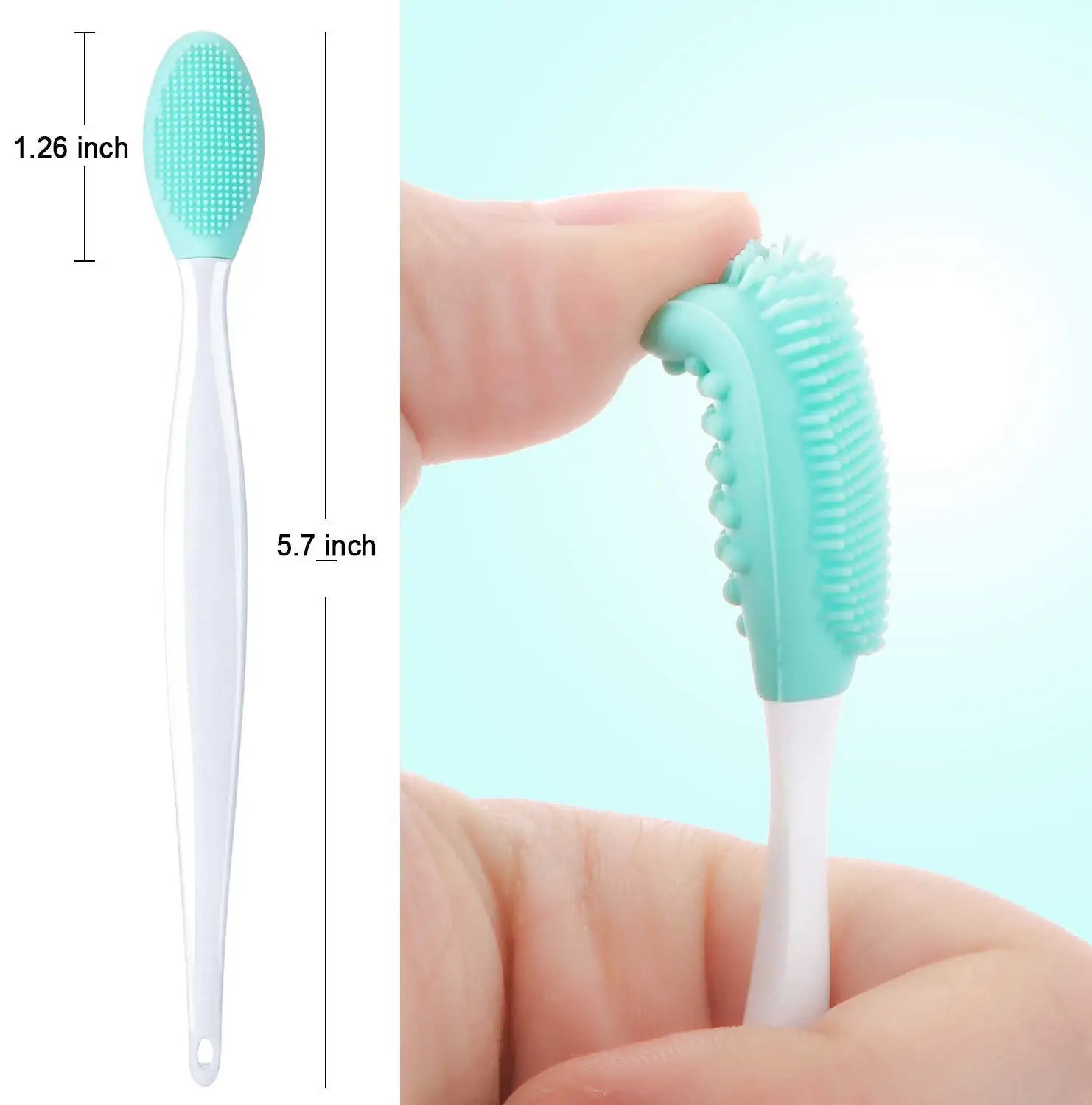 4pcs Double-Sided Silicone Lip Exfoliating Brush Set