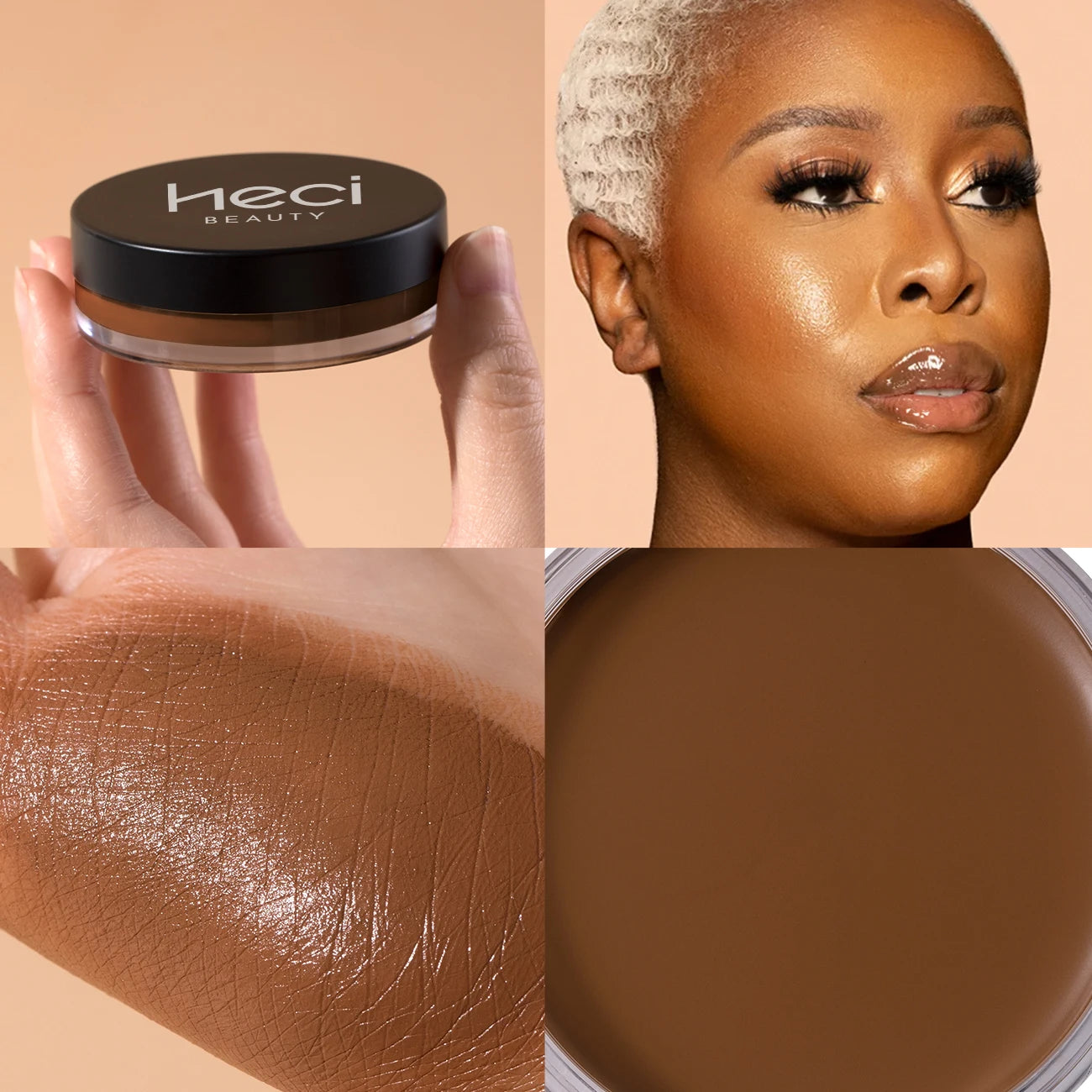 Waterproof Full-Coverage Matte Foundation & Bronzer Cream
