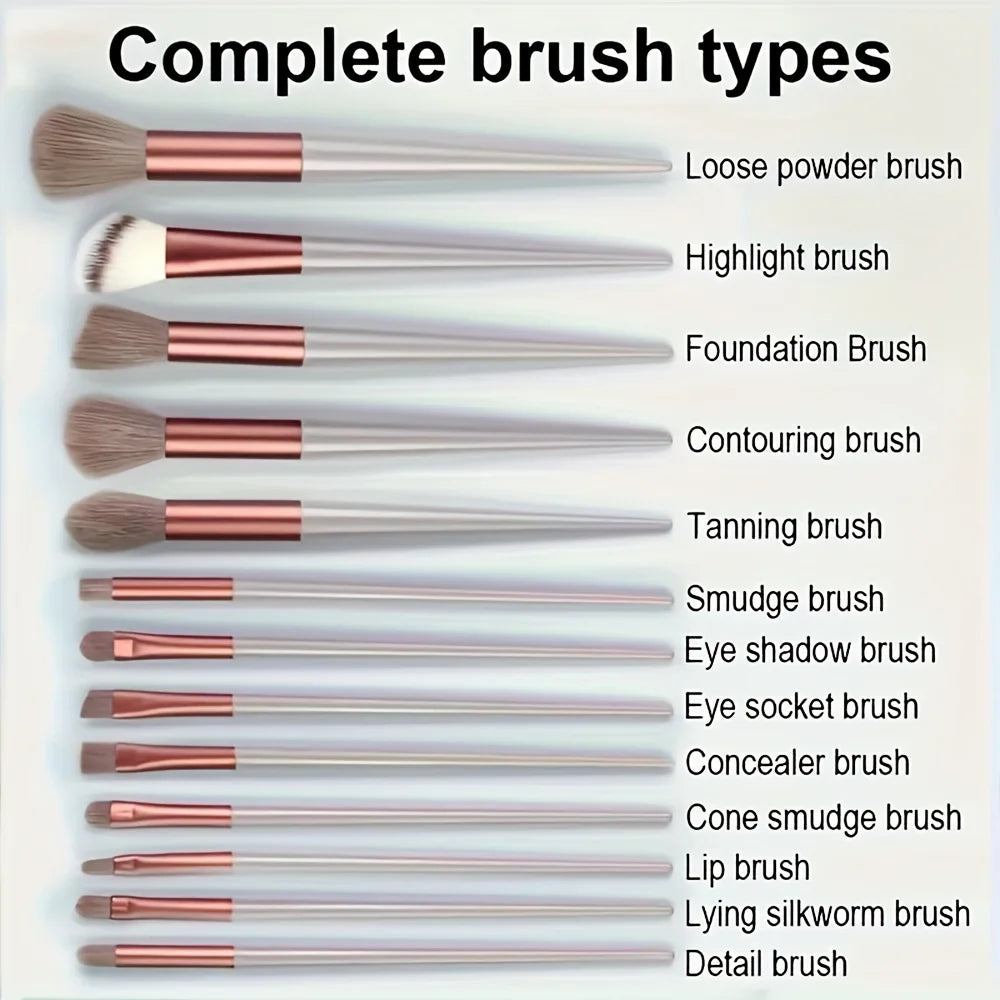 13pcs Professional Makeup Brush & Sponge Set