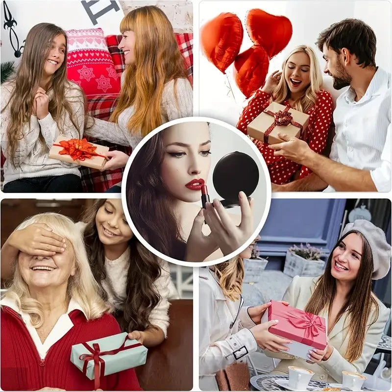 Lighted Travel Makeup Mirror – 2X/5X Magnification, Double-Sided