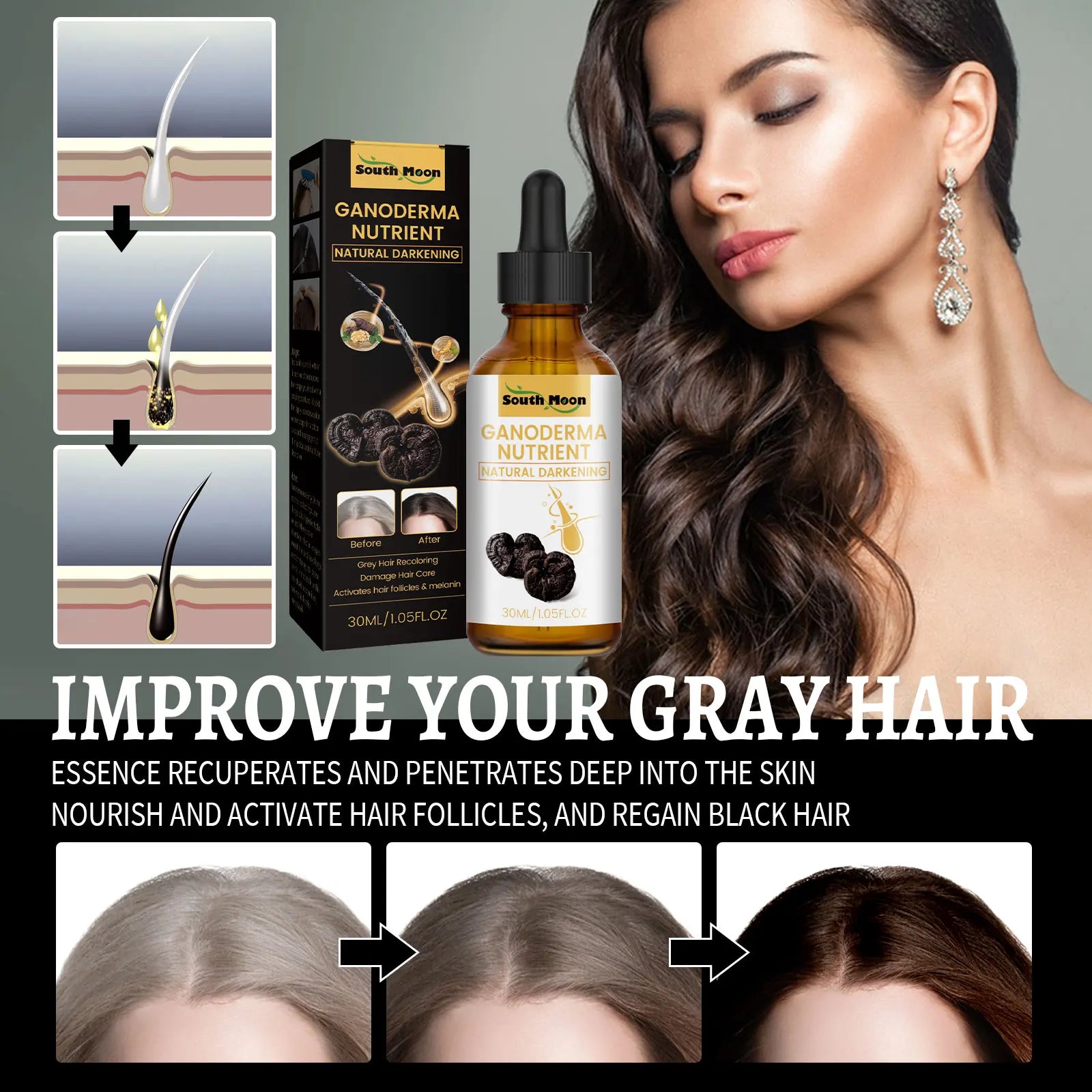 Black Ganoderma Hair Essence – Scalp & Follicle Care