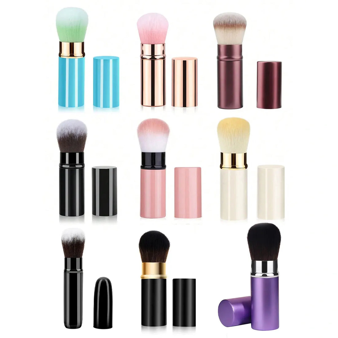 Retractable Mini Powder Brush – Portable & Multifunctional
