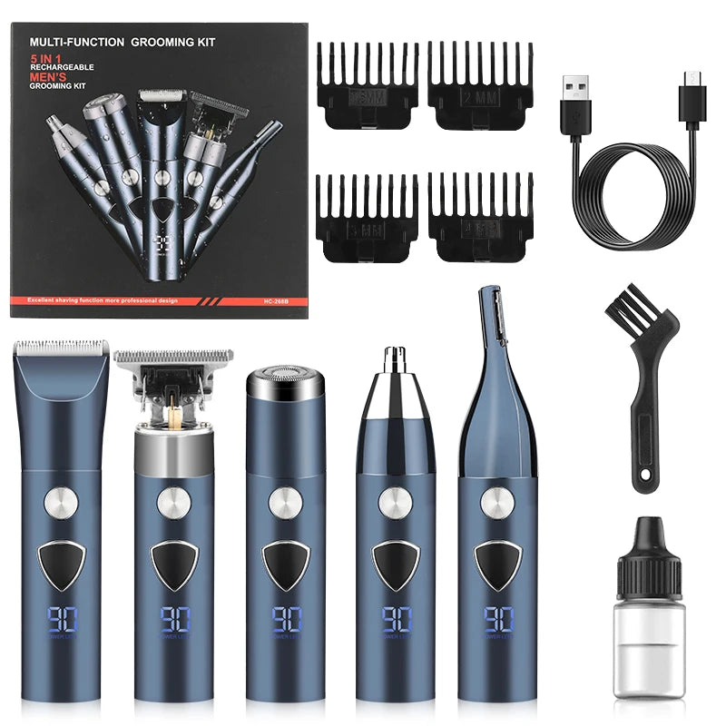 RESUXI HC-268B 5-in-1 Men's Grooming Kit – Hair Clipper & Trimmers