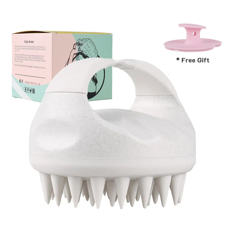 Biodegradable Scalp Brush Massager – Silicone Shampoo Scrubber