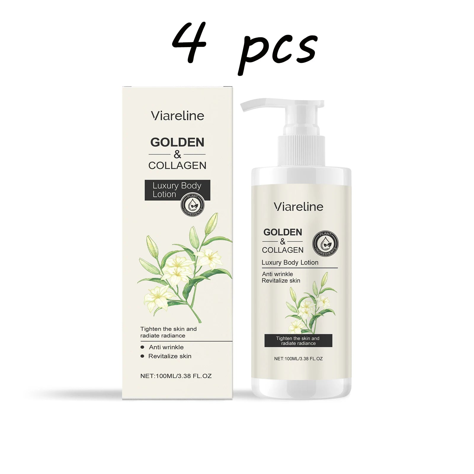 Viareline Collagen Floral Body Lotion – Moisturizing & Anti-Wrinkle