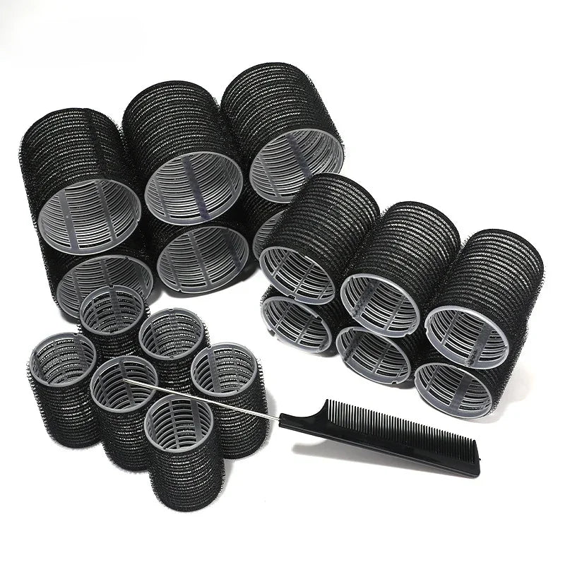 28pcs Hair Roller Set – Self-Grip Curlers & Metal Clips