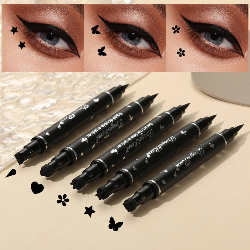 2-in-1 Butterfly Seal Eyeliner Pen – Star & Moon Stamp
