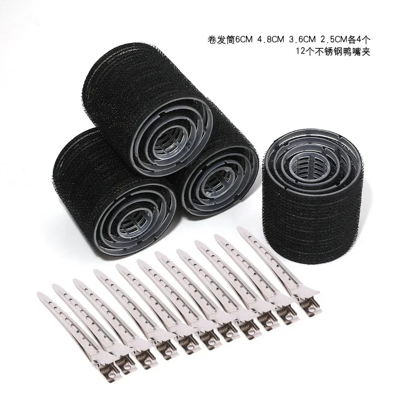 28pcs Hair Roller Set – Self-Grip Curlers & Metal Clips
