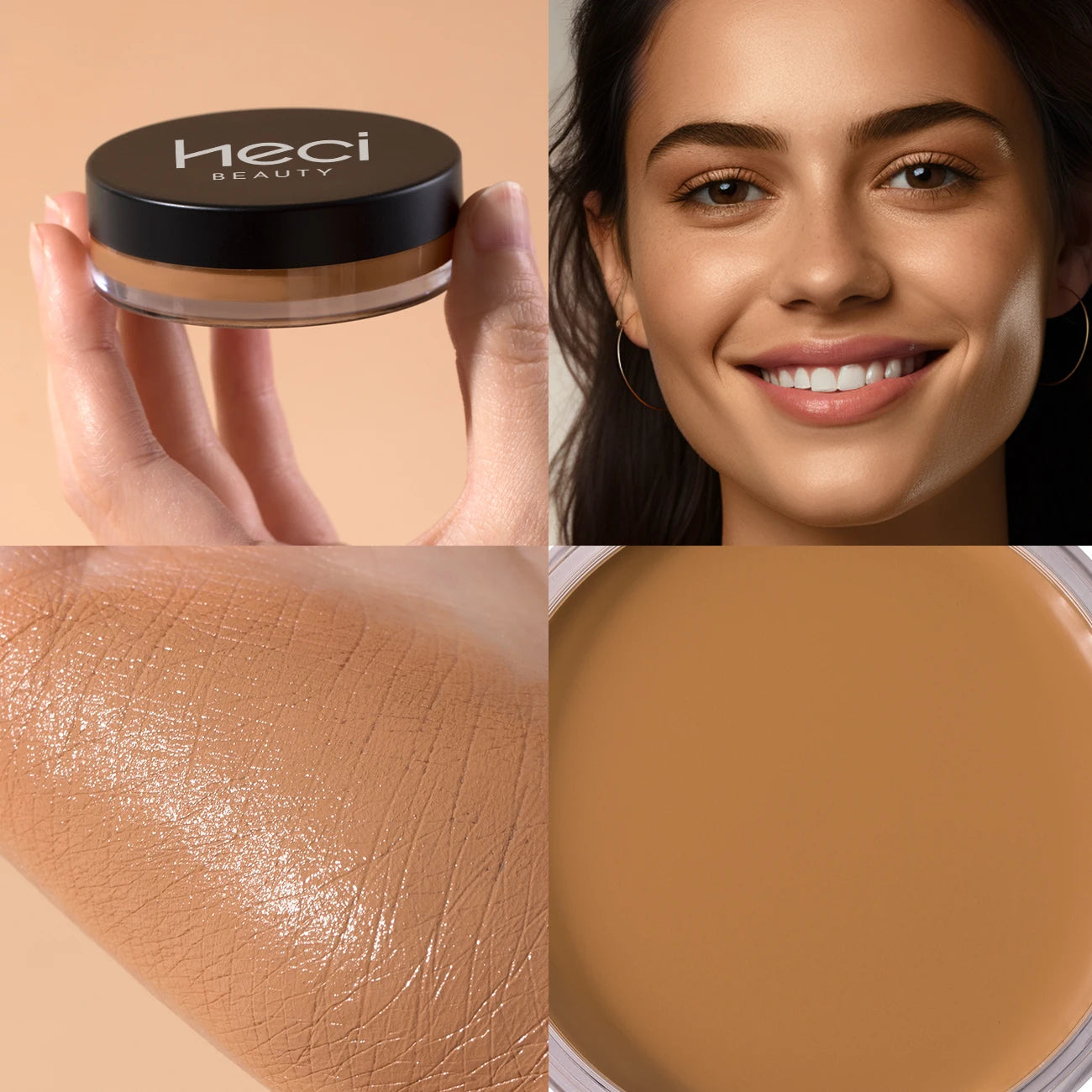 Waterproof Full-Coverage Matte Foundation & Bronzer Cream