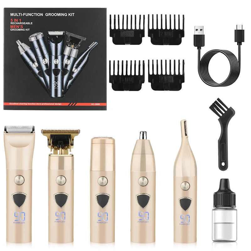 RESUXI HC-268B 5-in-1 Men's Grooming Kit – Hair Clipper & Trimmers