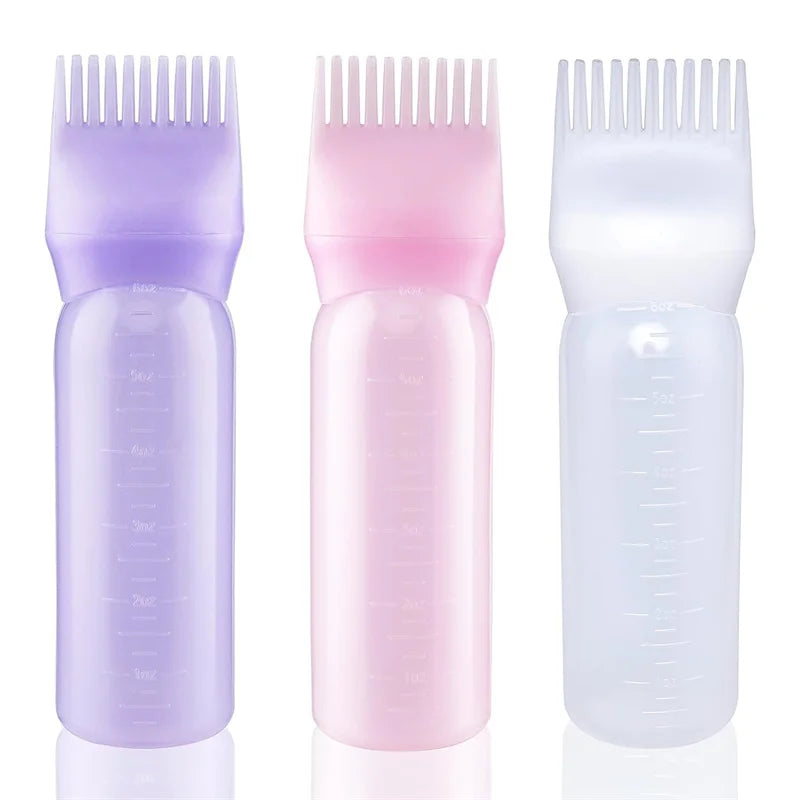 2pcs Hair Root Dye Applicator Bottles – 120ml Professional Hair Coloring