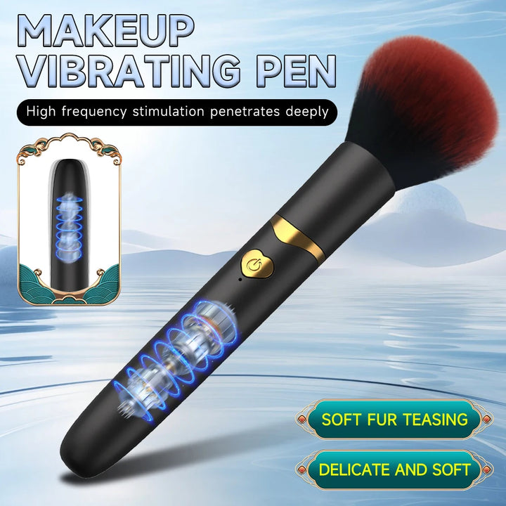 2-in-1 Electric Foundation Brush – Rechargeable Vibration Makeup Tool
