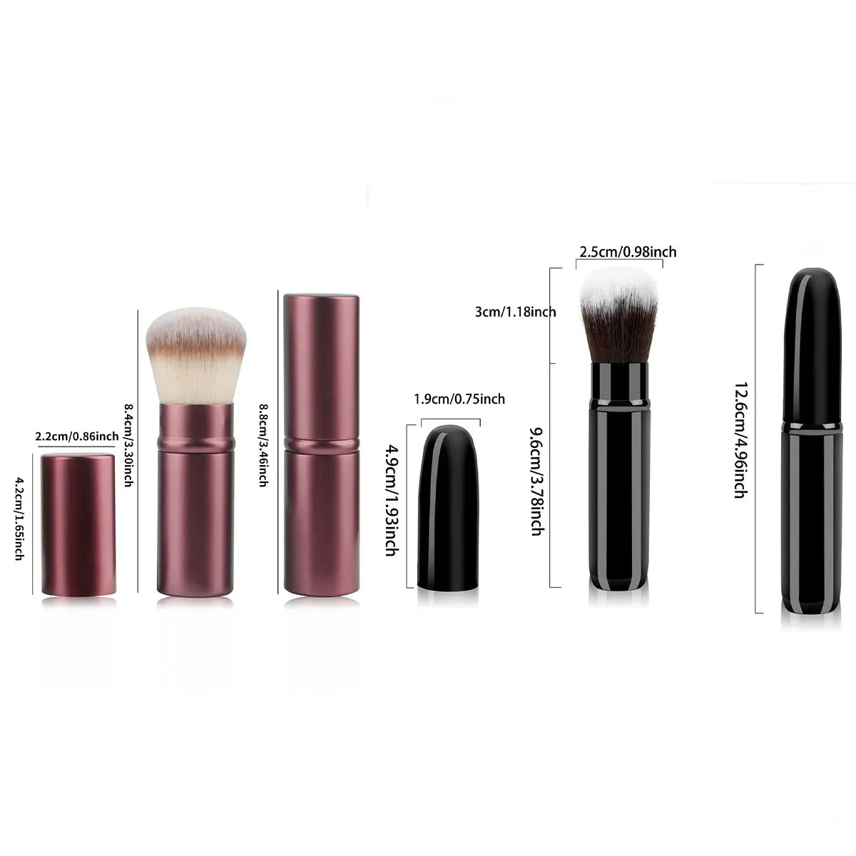 Retractable Mini Powder Brush – Portable & Multifunctional