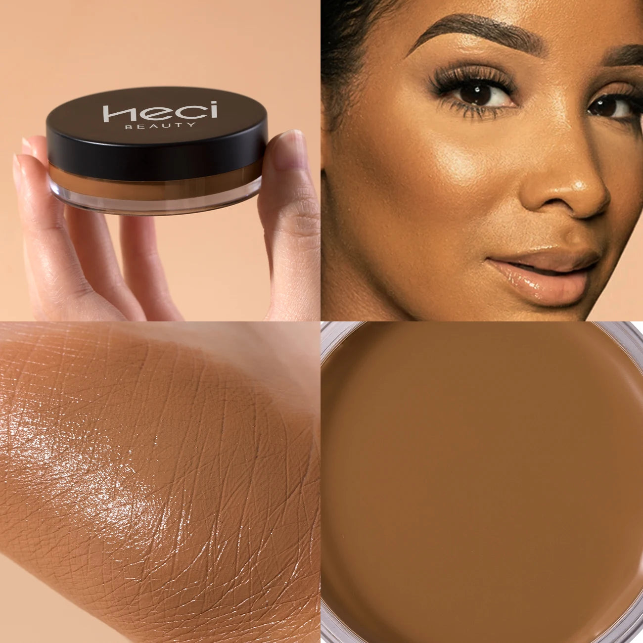 Waterproof Full-Coverage Matte Foundation & Bronzer Cream