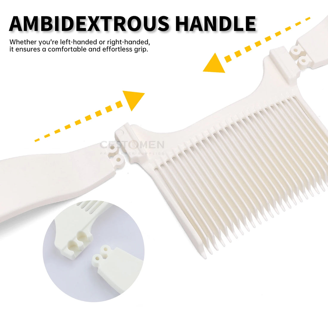 Barber Positioning Haircut Comb – Curved Flat Top Fade Comb