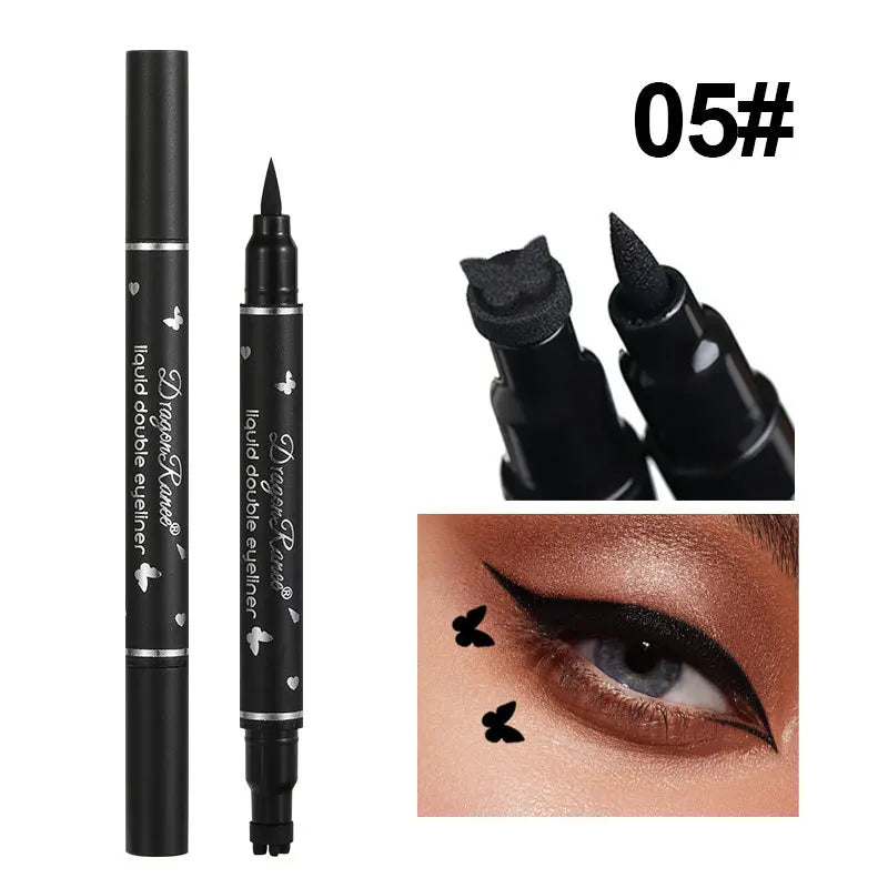 2-in-1 Butterfly Seal Eyeliner Pen – Star & Moon Stamp