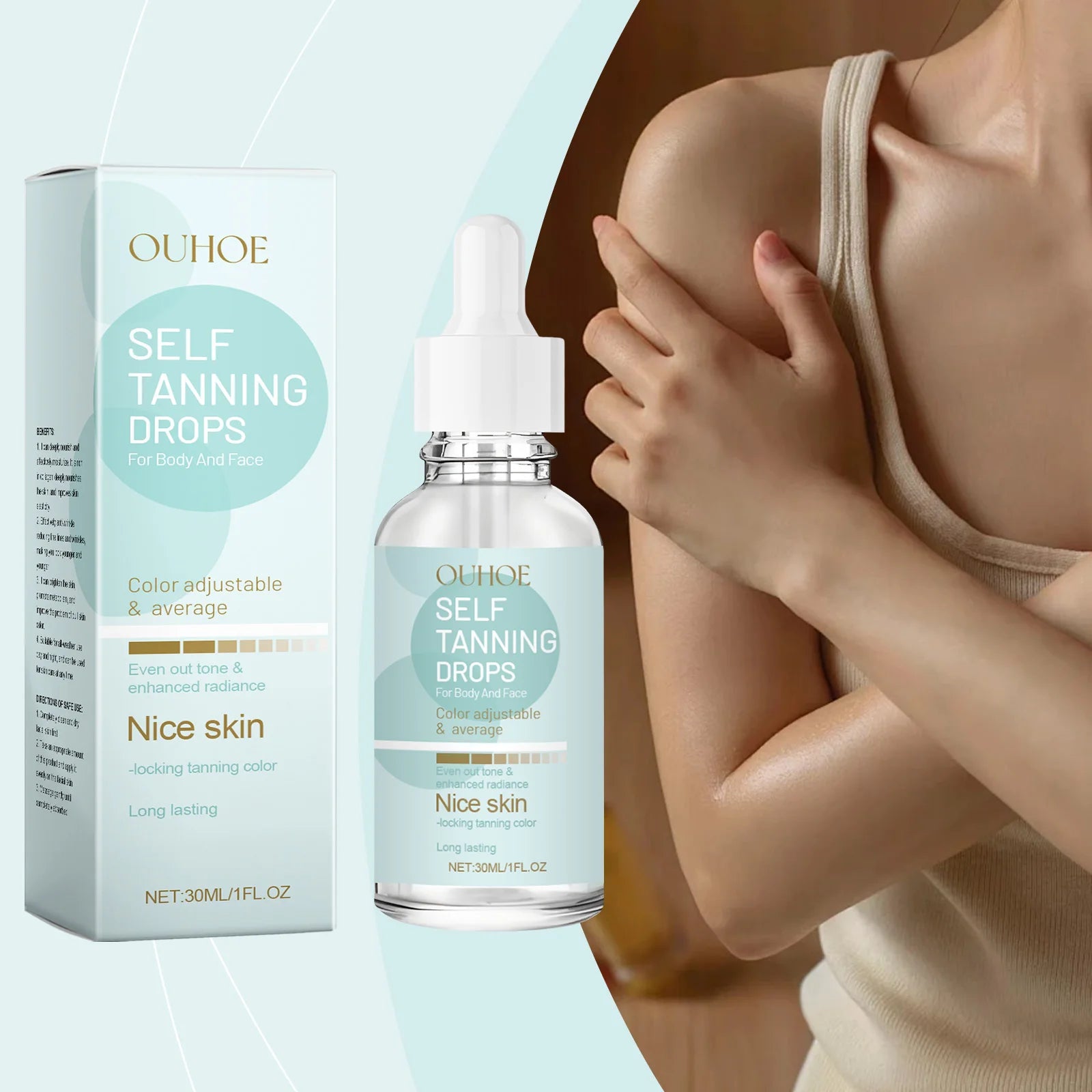 Tanning Drops Serum – Natural Glow & Long-Lasting Bronzer