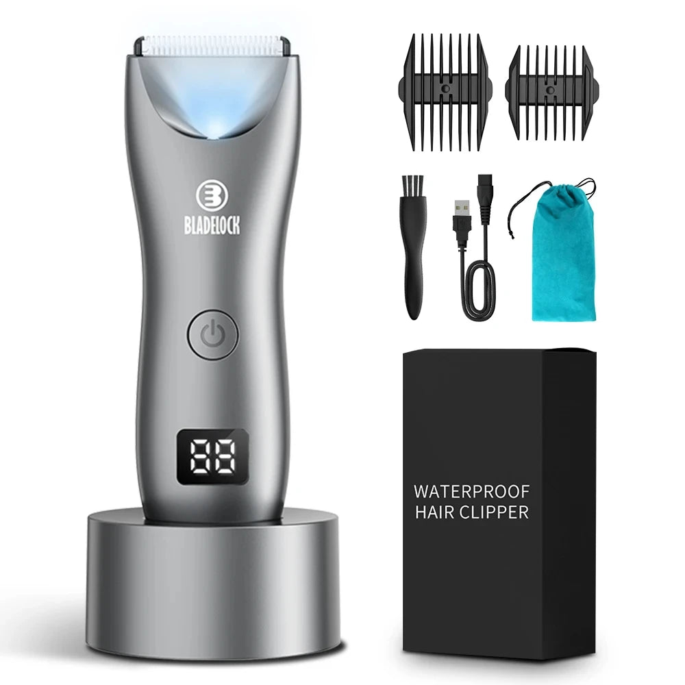 Professional Groin & Body Hair Trimmer – Rechargeable Ceramic Clipper