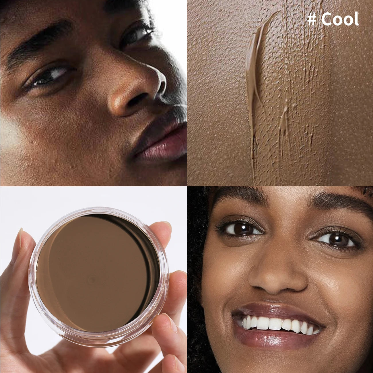 Waterproof Full-Coverage Matte Foundation & Bronzer Cream