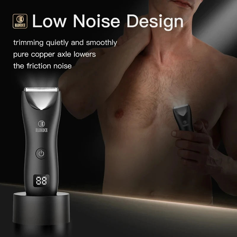 Professional Groin & Body Hair Trimmer – Rechargeable Ceramic Clipper