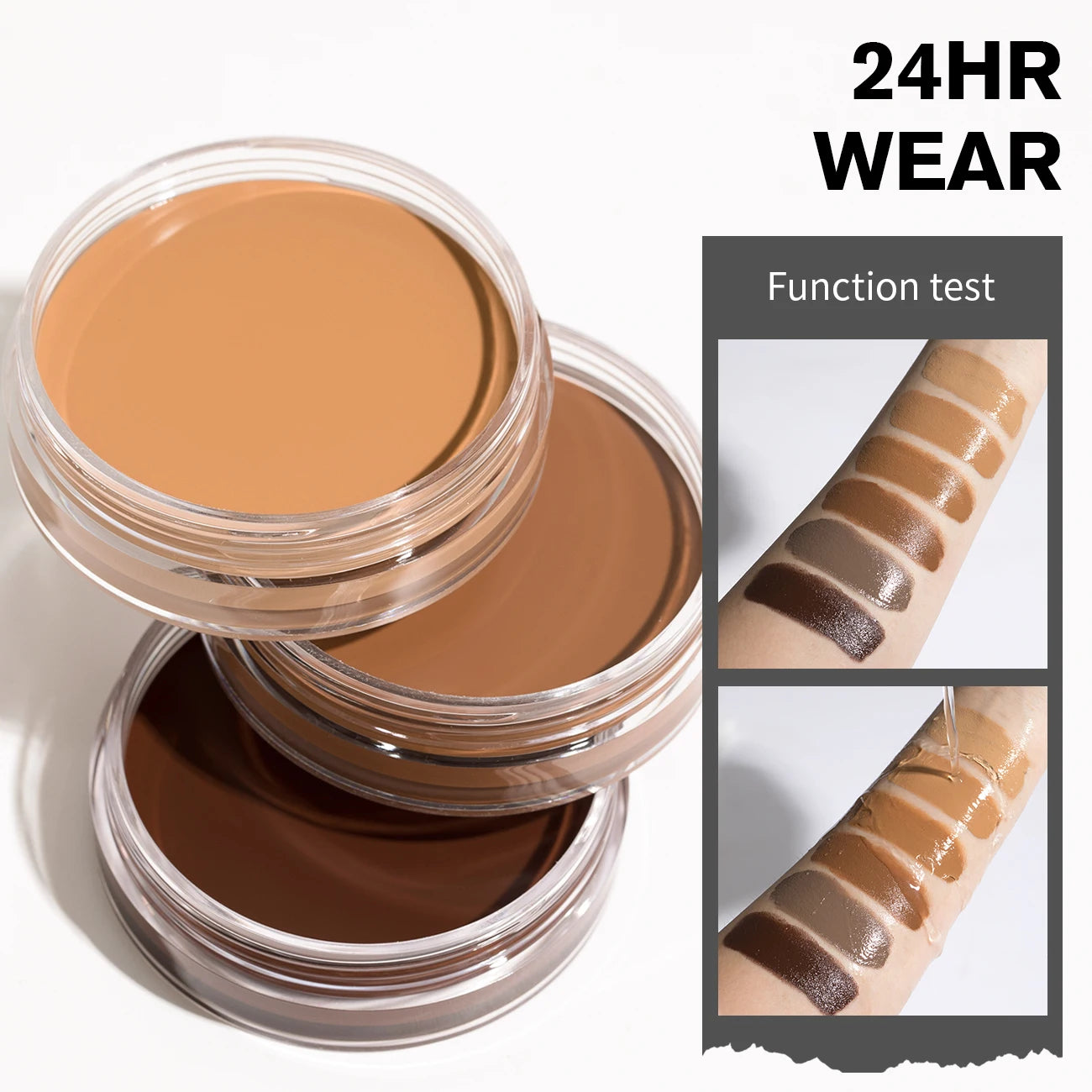 Waterproof Full-Coverage Matte Foundation & Bronzer Cream