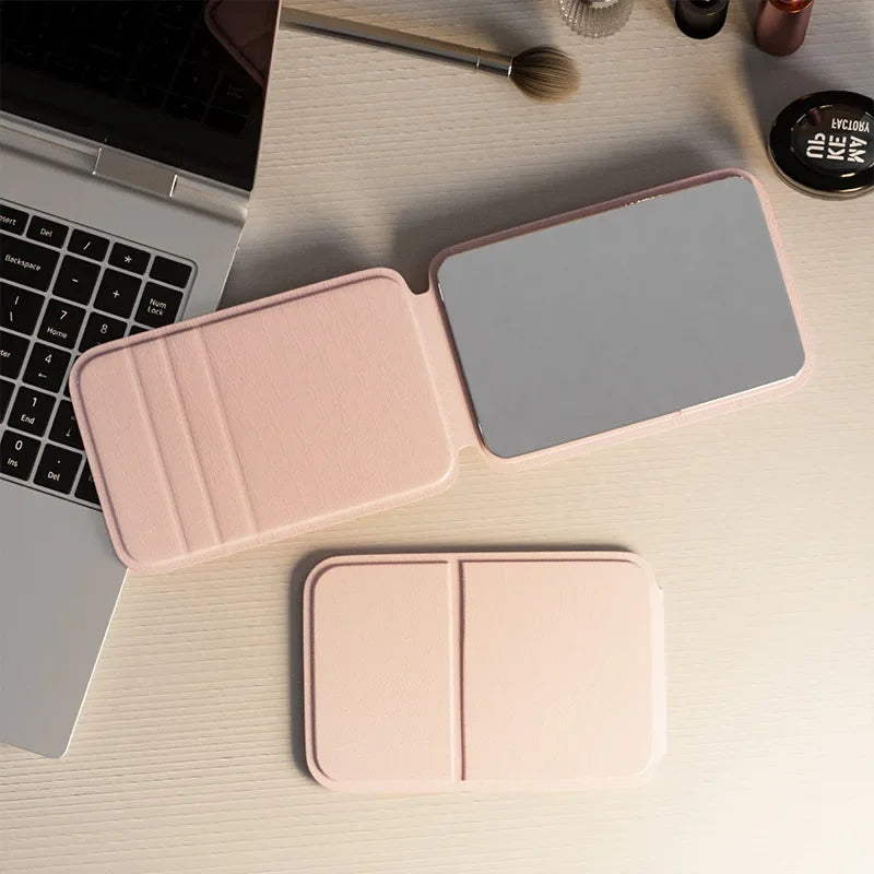 Portable Folding Makeup Mirror – Adjustable Tabletop Design