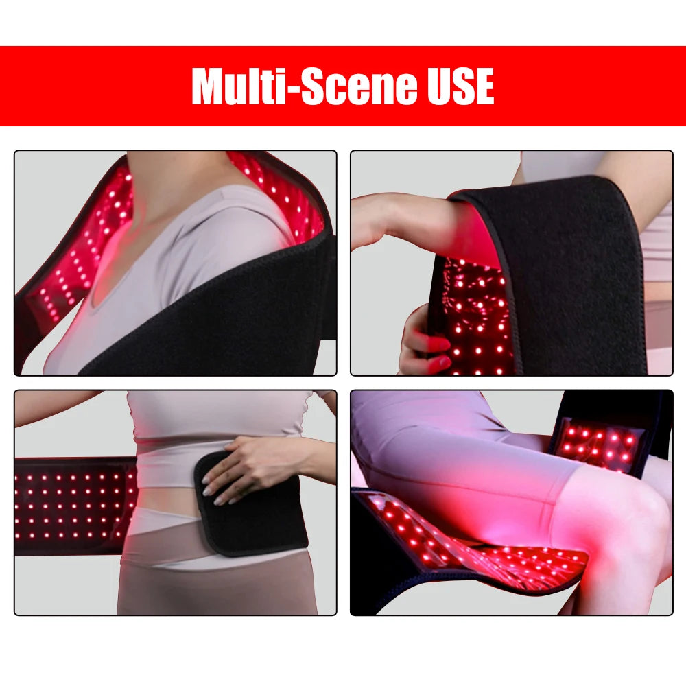 Red Light Therapy Belt – 660nm & 850nm Infrared for Pain Relief