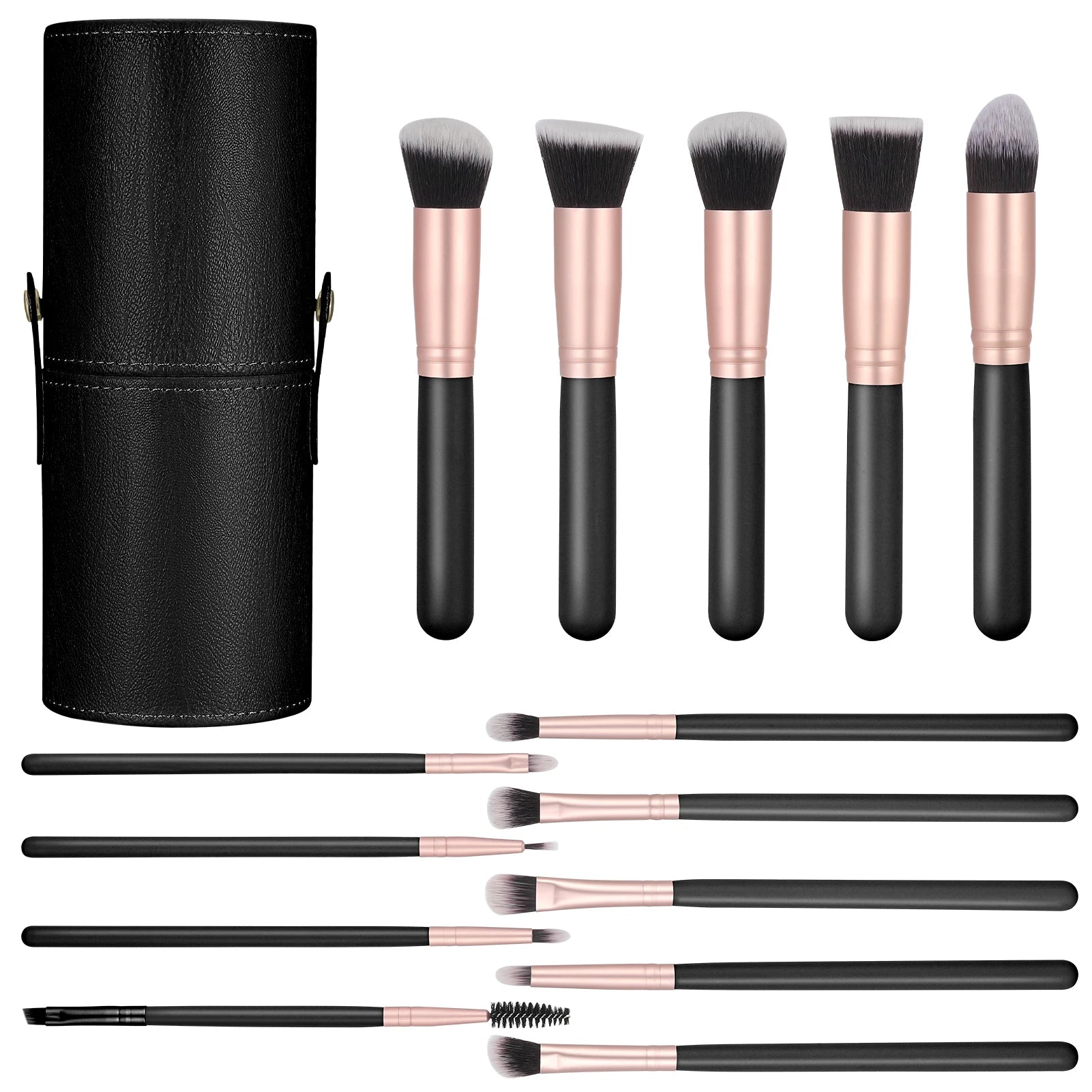 14pcs Professional Makeup Brush Set with PU Leather Holder