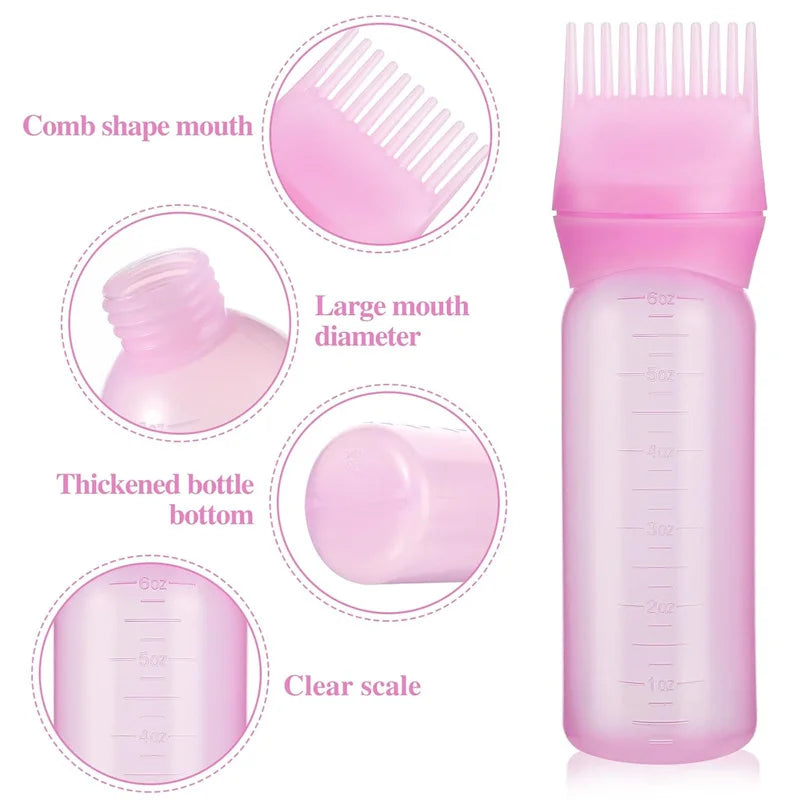 2pcs Hair Root Dye Applicator Bottles – 120ml Professional Hair Coloring
